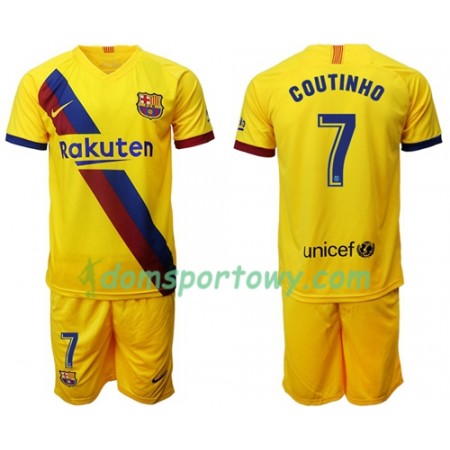 Koszulka FC Barcelona Philippe Coutinho 7 Dziecięcy Wyjazdowe Koszulki Piłkarskie 2019-2020 Krótki Rękaw 